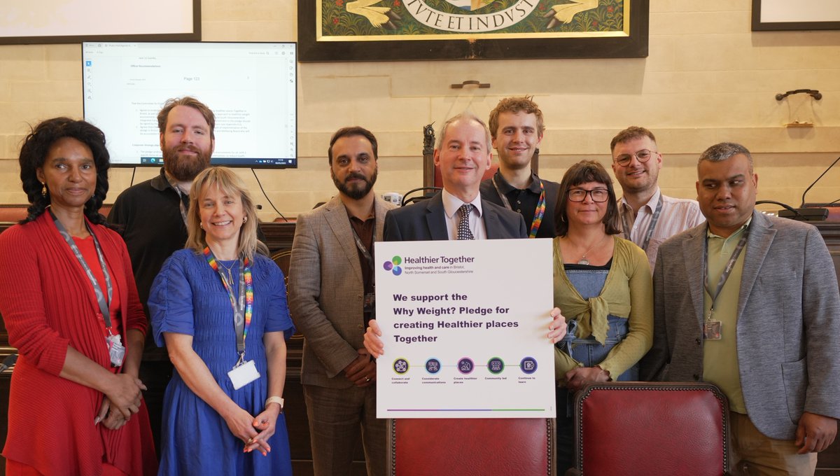Bristol Councillors have signed the ‘Why Weight? Pledge for creating Healthier places Together’. 

The Pledge sets out ten commitments for creating healthier environments across Bristol, North Somerset, and South Gloucestershire.

You can read more here: orlo.uk/hkEtT