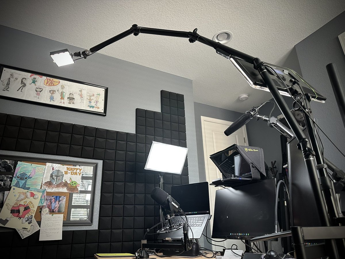 Desk-mounted arm for my rim light is now set up

I got tired of tripping over the boom stand I had next to my desk 😆