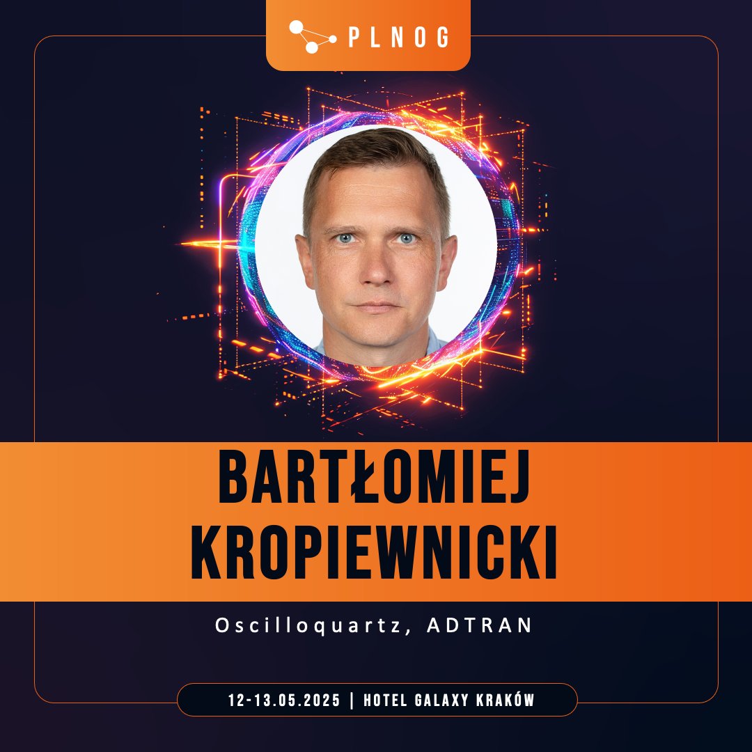 O tym jak bezpiecznie synchronizować czas w świecie #ZeroTrust na #PLNOG2025 opowie Bartłomiej Kropiewnicki (Adtran Polska)
#PLNOG2025 #ZeroTrust #GNSS #ePRTC #Networking #ITConference