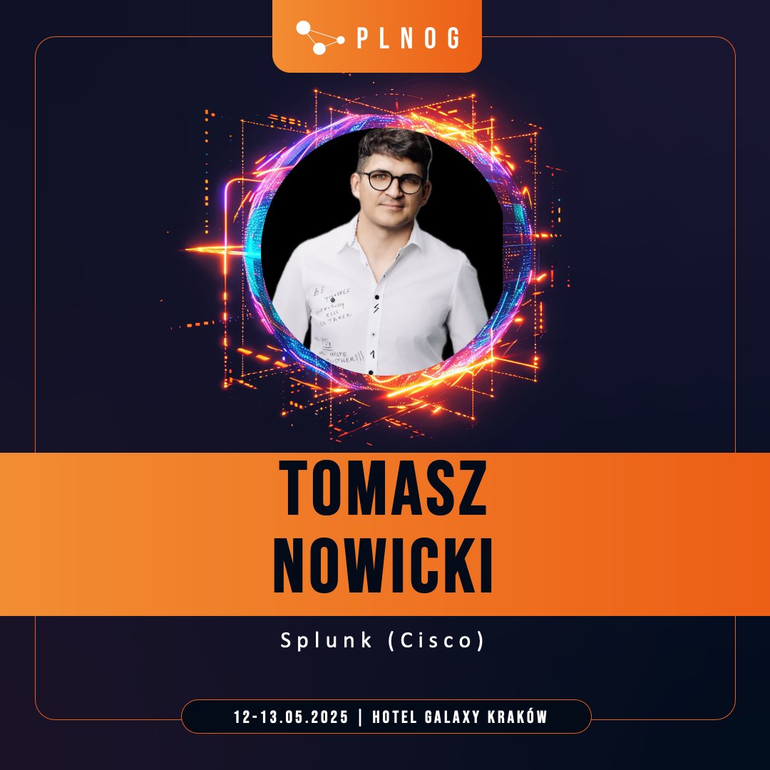 Obserwowalność i #OpenTelemetry w bezpieczeństwie sieciowym - o tym opowie Tomasz Nowicki (Splunk) podczas nadchodzącego #PLNOG2025 
Jeśli nie macie jeszcze biletów - kupicie je tutaj: eventory.cc/event/plnog-33…

#PLNOG2025 #Observability #OpenTelemetry #WebSecurity #Networking