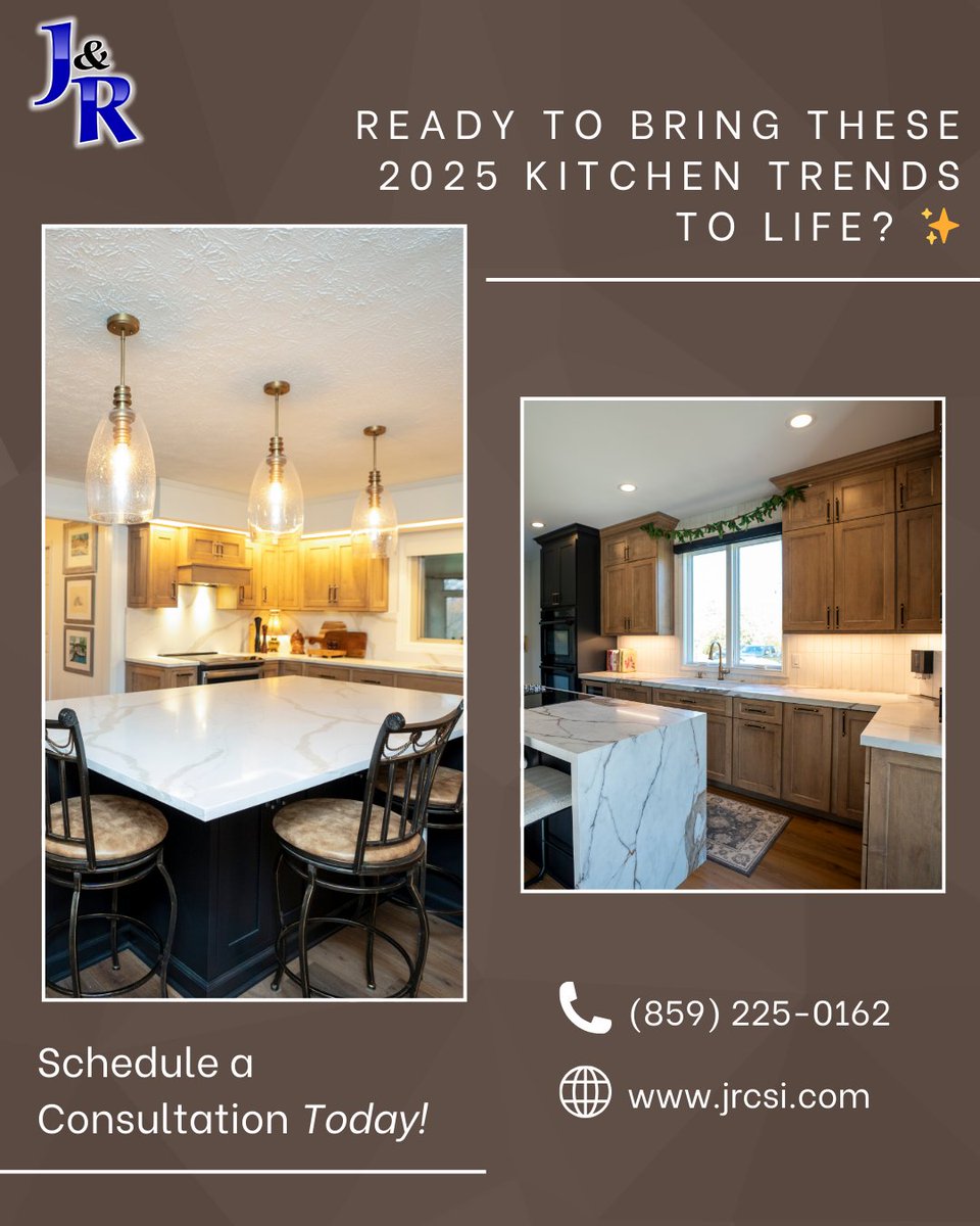 jrcsi's tweet photo. Ready to bring these kitchen trends to life? (5/5)

At J&amp;R Construction, we design and build kitchens that blend style, function, and your personal taste. From custom cabinetry to thoughtful lighting—your dream kitchen starts here.

Call or Visit out website Today (859) 225-0162 https://t.co/903XL0nGJn
