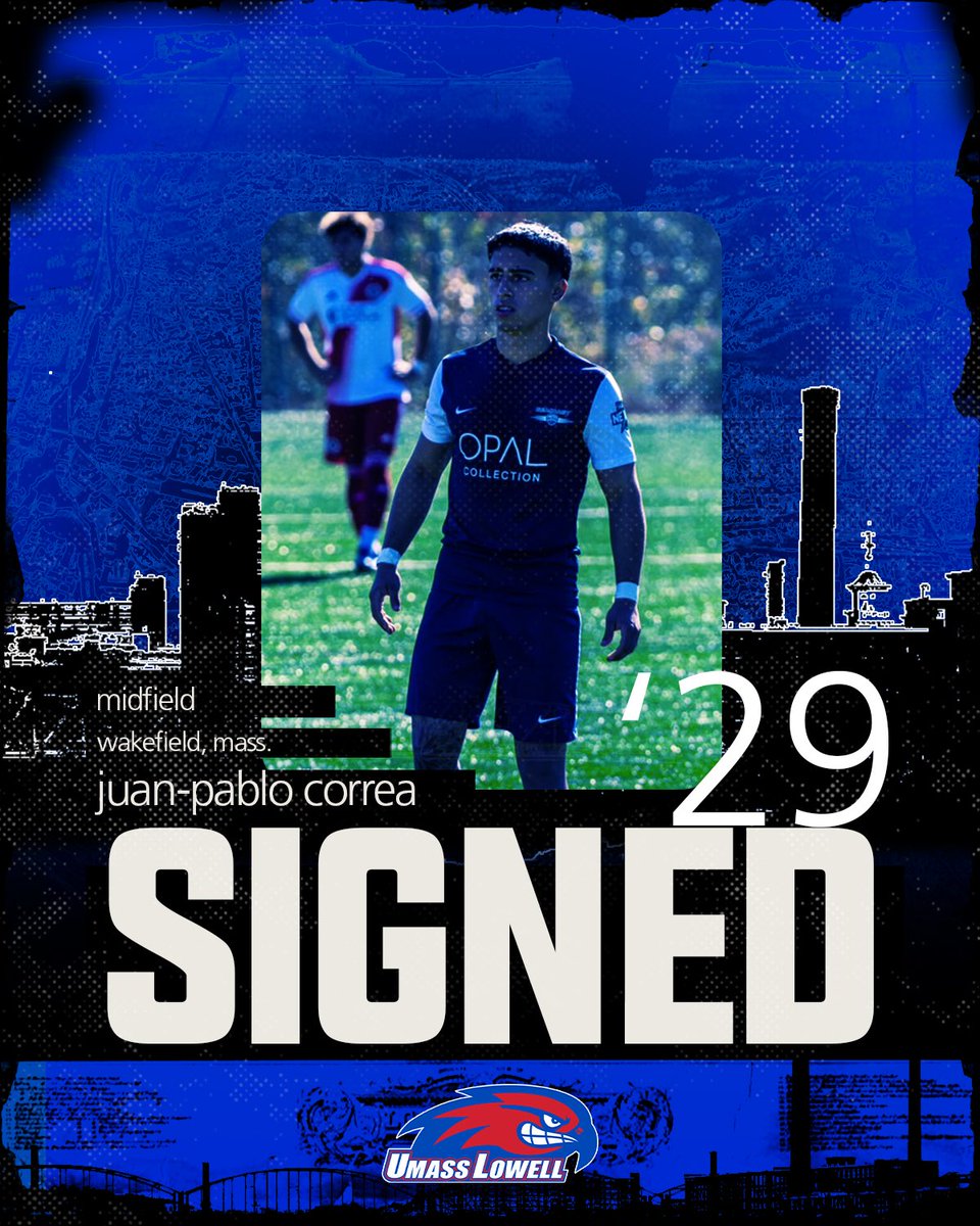 RiverHawkMSOC's tweet image. The Massachusetts native is staying local 🙌
Welcome to Lowell, Juan-Pablo!
#UnitedInBlue | #AEMSOC