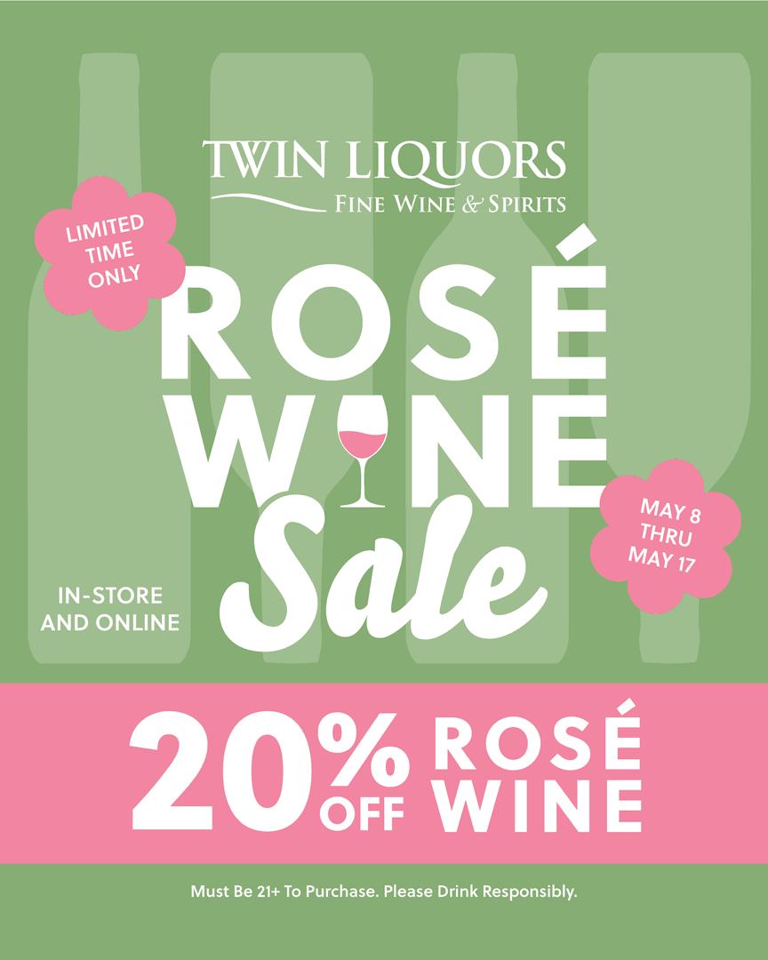 🌸 Sip into spring with our Rosé Wine Sale! 🌸

From May 8th to May 17th, enjoy 20% off ALL Rosé Wine! Whether you shop in-store or online, don’t miss out on this limited-time offer.