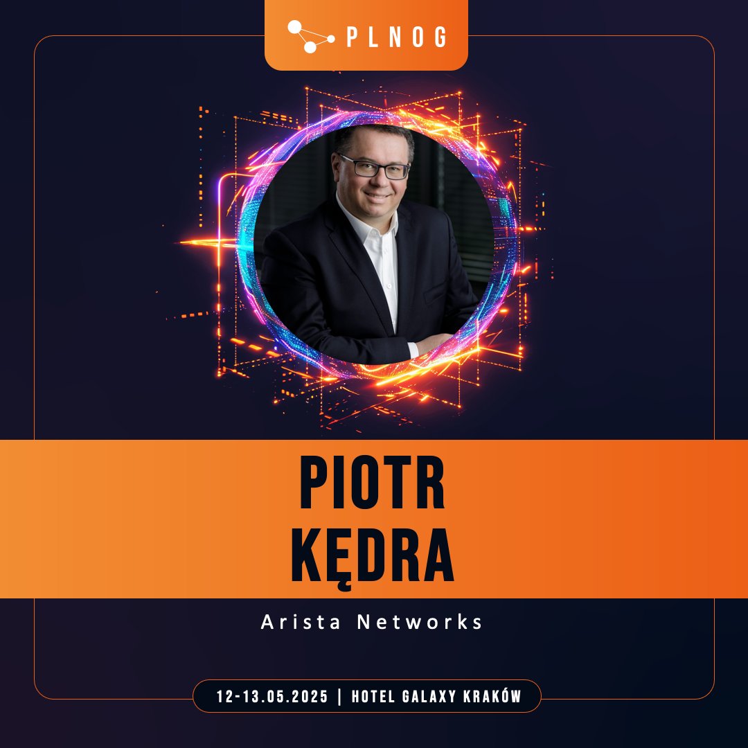 Jak wykorzystać #AVD i #Ansible w realizacji architektur Data Center? Dowiecie się tego podczas prelekcji Piotra Kędry z Arista Networks!
Wszystkich zainteresowanych zapraszamy 12 maja o 17:00 na #PLNOG2025!
#PLNOG2025 #DataCenter #Ansible #AVD #ICT #ITConference #ITEvent