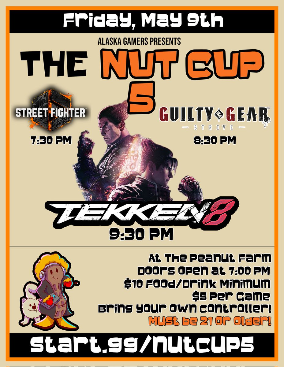 Big day today! We're finally back and can't wait to see all of our weekend gamers. See you guys at The Peanut Farm for The Nut Cup 5!