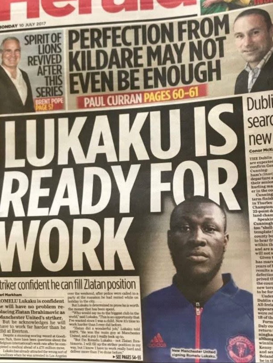 Never forget The Irish Herald using a photo of Stormzy to announce Lukaku signing for Manchester United... 😅