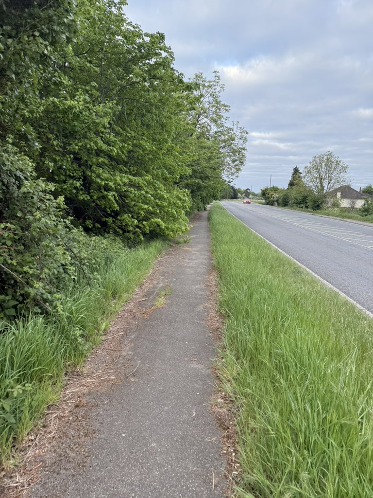 PieterCarroll's tweet photo. @bedspolice difficult to cycle from Roxton to Great Barford and back and back as cyclist and the cycle path is very bushy and so unsafe to travel as a busy road as well to navigate please can we practise a clean-up asap please.#BedfordBoroughCouncil #CycleSafety https://t.co/PF8e0Lhlii