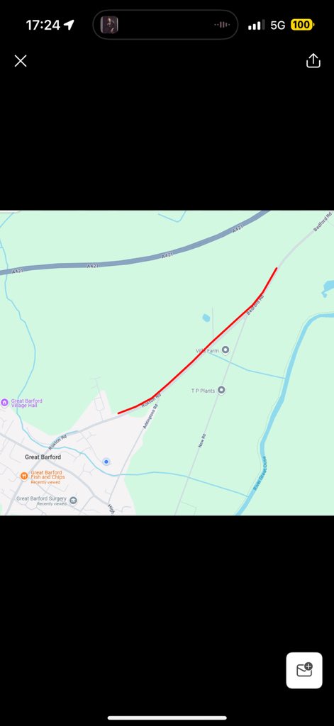 PieterCarroll's tweet photo. @bedspolice difficult to cycle from Roxton to Great Barford and back and back as cyclist and the cycle path is very bushy and so unsafe to travel as a busy road as well to navigate please can we practise a clean-up asap please.#BedfordBoroughCouncil #CycleSafety https://t.co/PF8e0Lhlii