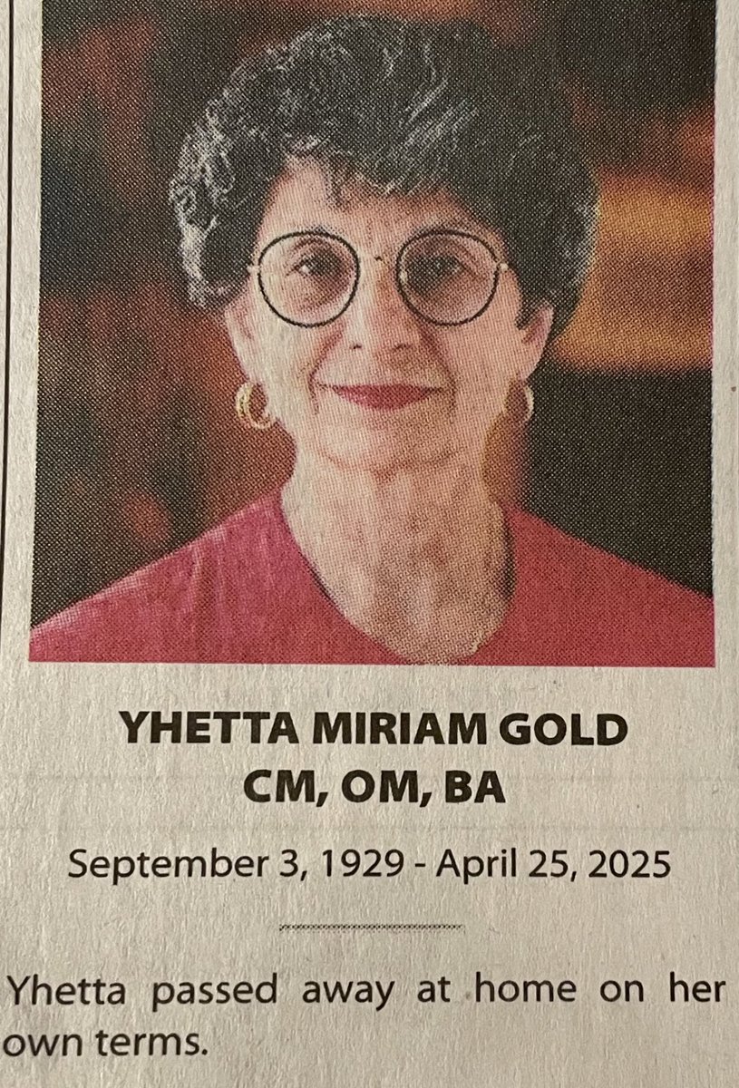 Kevin Rollason (@kevinrollason) on Twitter photo Yhetta Gold was executive director of the Volunteer Centre of Winnipeg, Klinic, and Age and Opportunity and went on to lead other groups and conduct research into seniors and universal design. She was inducted into the Order of Canada #RIP <a href="/WinnipegNews/">Winnipeg Free Press</a> passages.winnipegfreepress.com/passage-detail⦠Yhetta Gold was executive director of the Volunteer Centre of Winnipeg, Klinic, and Age and Opportunity and went on to lead other groups and conduct research into seniors and universal design. She was inducted into the Order of Canada #RIP <a href="/WinnipegNews/">Winnipeg Free Press</a> passages.winnipegfreepress.com/passage-detailā¦