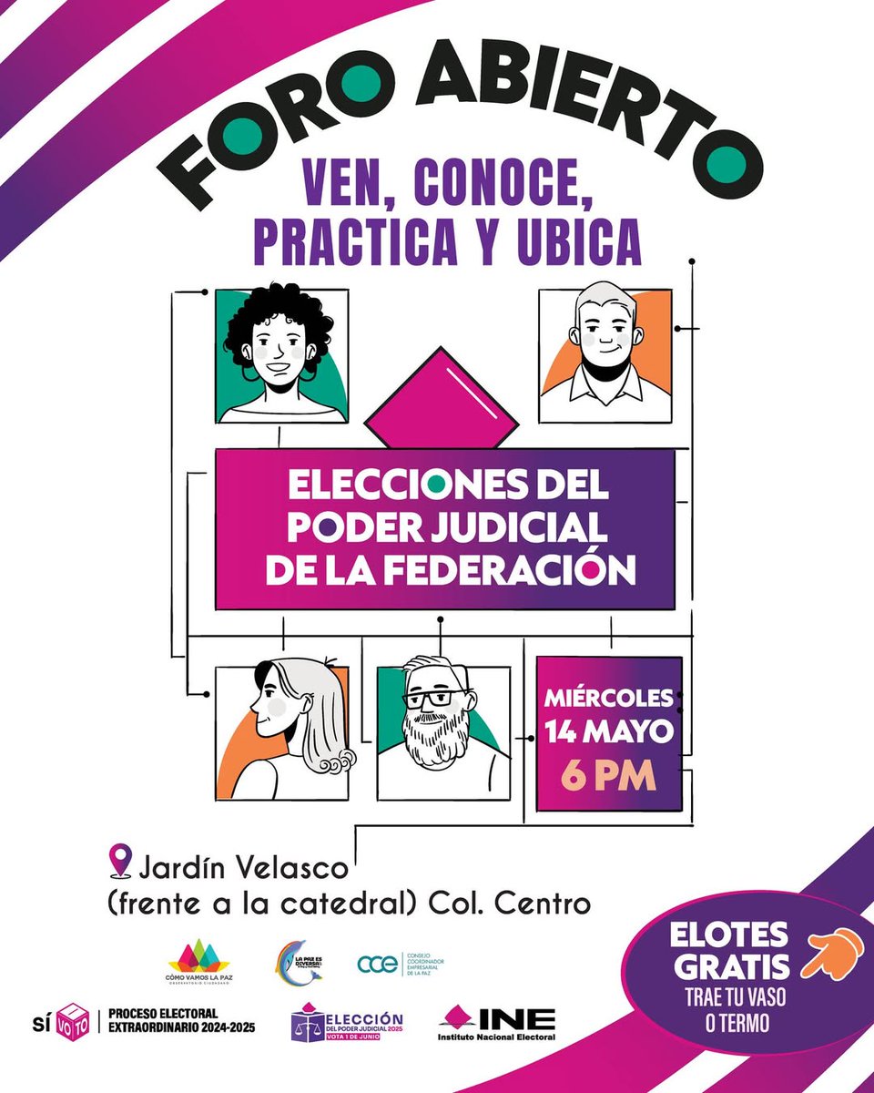 ¡Ven conoce y ubica todo sobre las elecciones! 🗳️
El próximo miércoles 14 de mayo de 6:00 pm a 8:00 pm, te invitamos a un evento en el que podrás obtener información clave sobre el proceso electoral: cuándo son las elecciones, qué se elige, cómo se vota y mucho más. 🔍📝