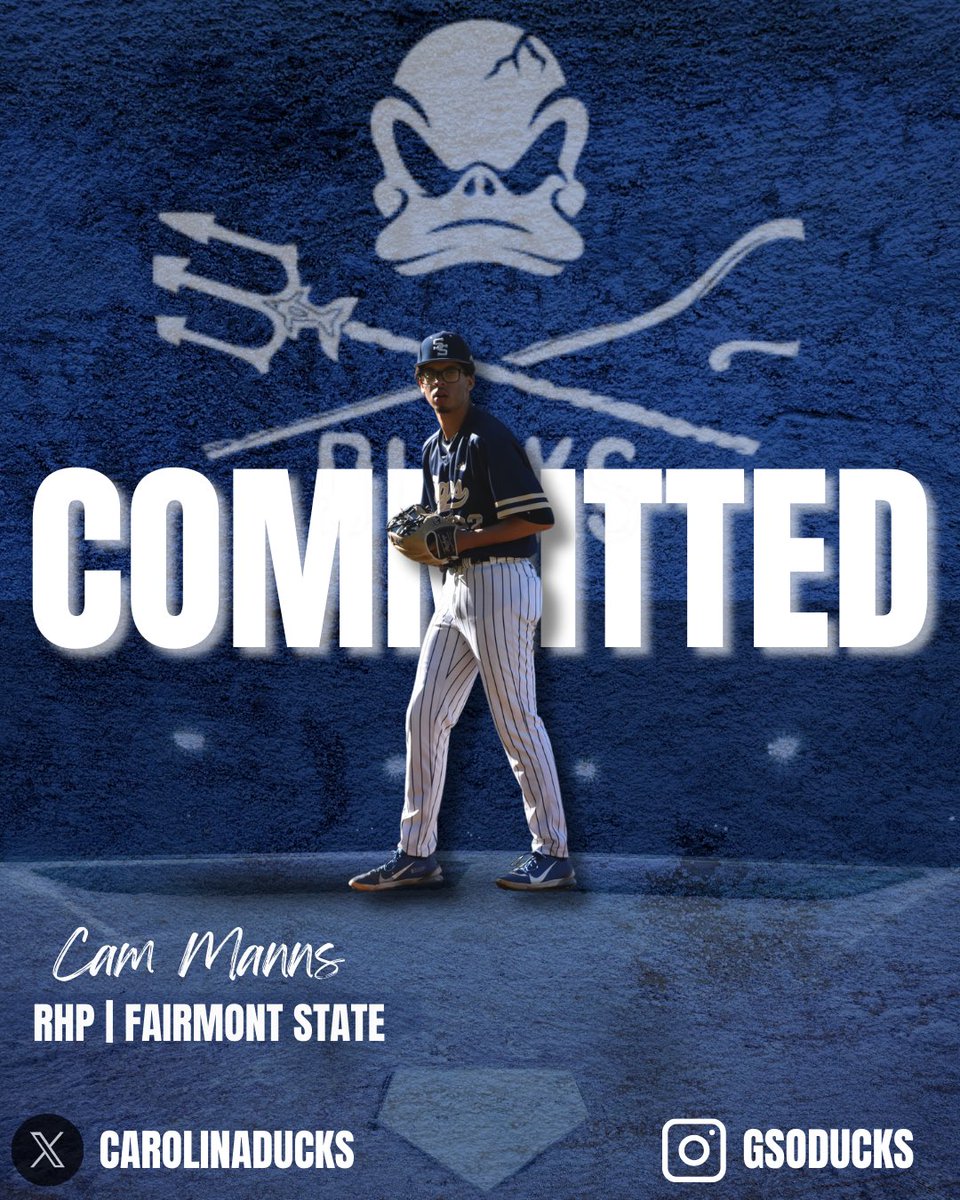 #signings The GSO Ducks are excited to welcome back Fairmont State RHP Cameron Mann’s to the Quack Attack!
<a href="/CamManns_/">Cameron Manns</a> <a href="/FairmontState/">Fairmont State University</a> <a href="/GateTitans/">Alpha Standard Baseball/Gate City Titans</a> #quackattack