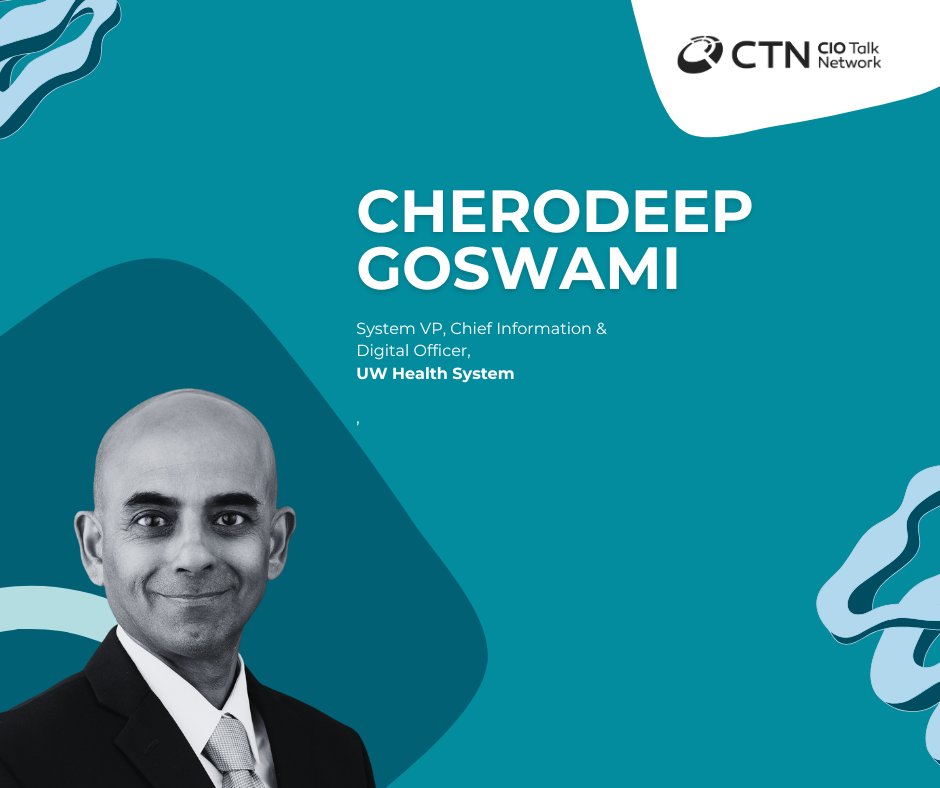 ciotalknetwork's tweet image. How can providers, payers &amp;amp; pharma collaborate to make predictive care a reality? Cherodeep Goswami, CIDO at @UWHealth shares strategies for alignment, transparency &amp;amp; leadership in this #CTN episode. Watch now: zurl.co/kBbJr #DigitalHealth #PredictiveCare #HealthIT