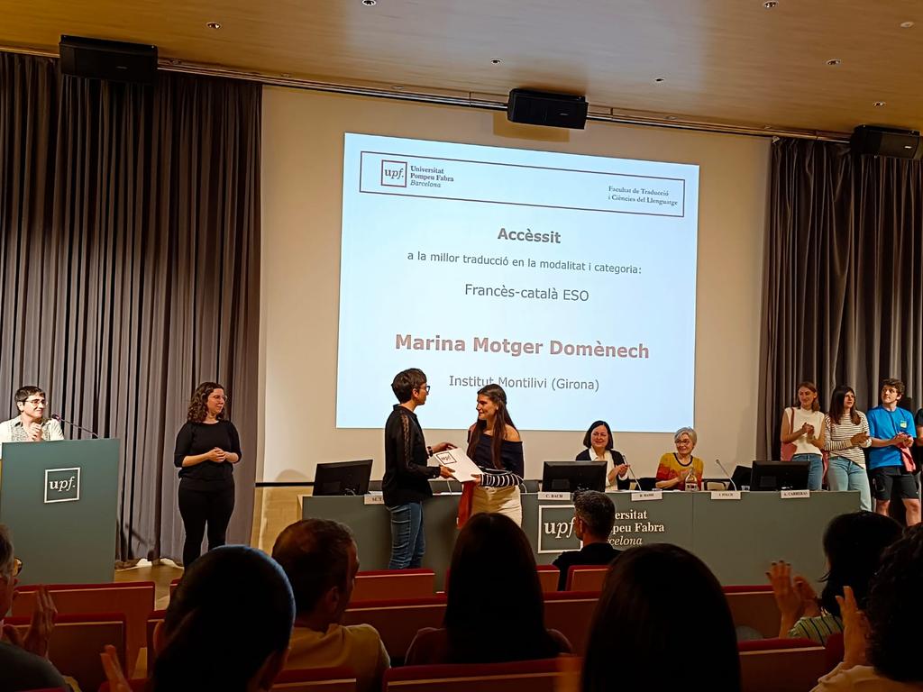 Batxibac Montilivi (@bbac_montilivi) on Twitter photo <a href="/Ins_Montilivi/">Institut Montilivi</a> 📢L'institut Montilivi i el seminari de llengua francesa estem d'enhorabona🎯 La Marina Motger de 4D ha guanyat l'accèssit per la traducció presentada al concurs de la #upf. ✍🏼
És un orgull per a tots!
Moltes felicitats i gràcies per confiar amb nosaltres😍😍 <a href="/Ins_Montilivi/">Institut Montilivi</a> 📢L'institut Montilivi i el seminari de llengua francesa estem d'enhorabona🎯 La Marina Motger de 4D ha guanyat l'accèssit per la traducció presentada al concurs de la #upf. ✍🏼
És un orgull per a tots!
Moltes felicitats i gràcies per confiar amb nosaltres😍😍