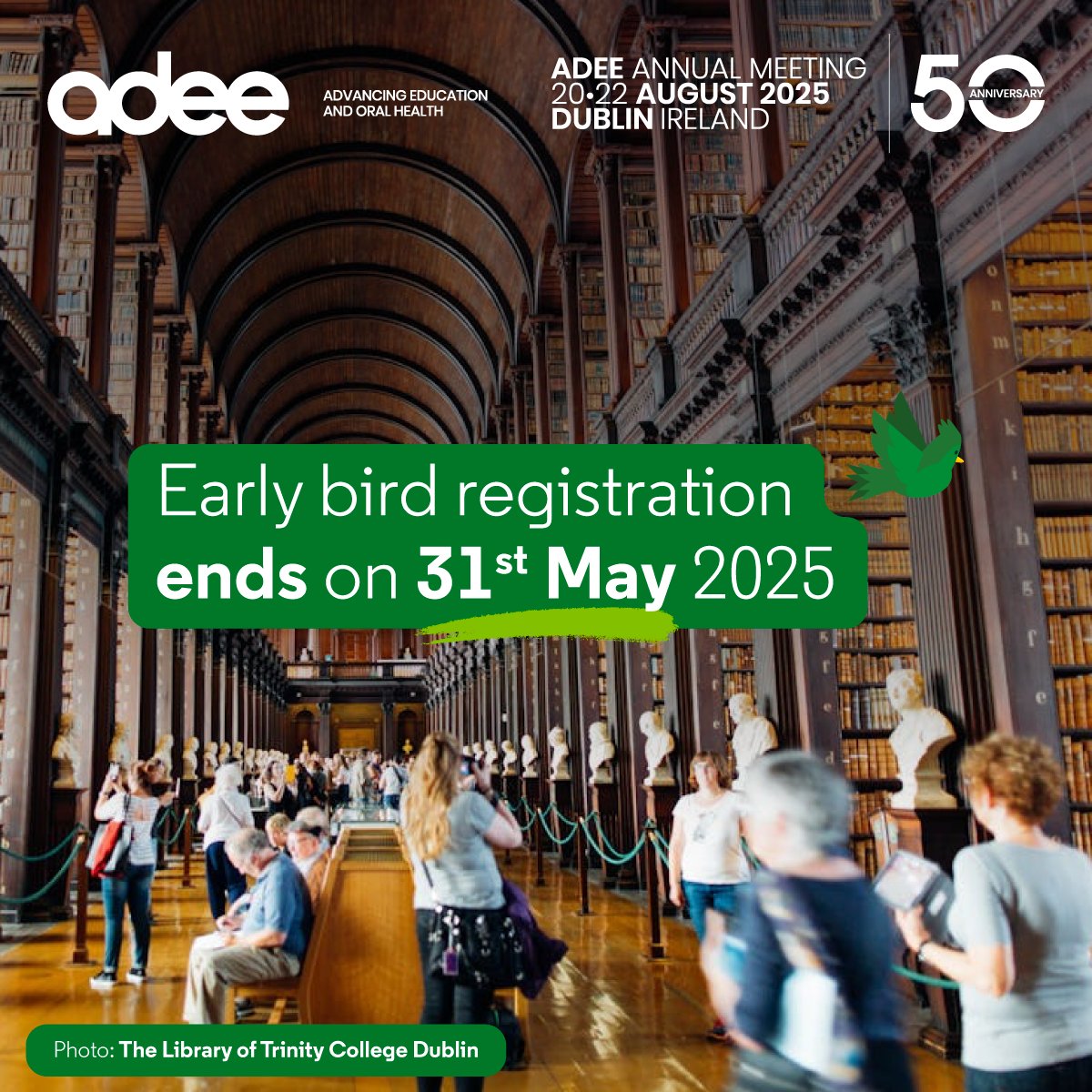 Our May newsletter is now available: adee.org/may-2025
In the photo, The Library of Trinity College Dublin, a “must see” on the itinerary of all visitors to Dublin: tcd.ie/library/old-li…
#adee #adee50 #Dublin2025 #adee2025 #adee50years #adeeAnnualMeeting #EarlyBird