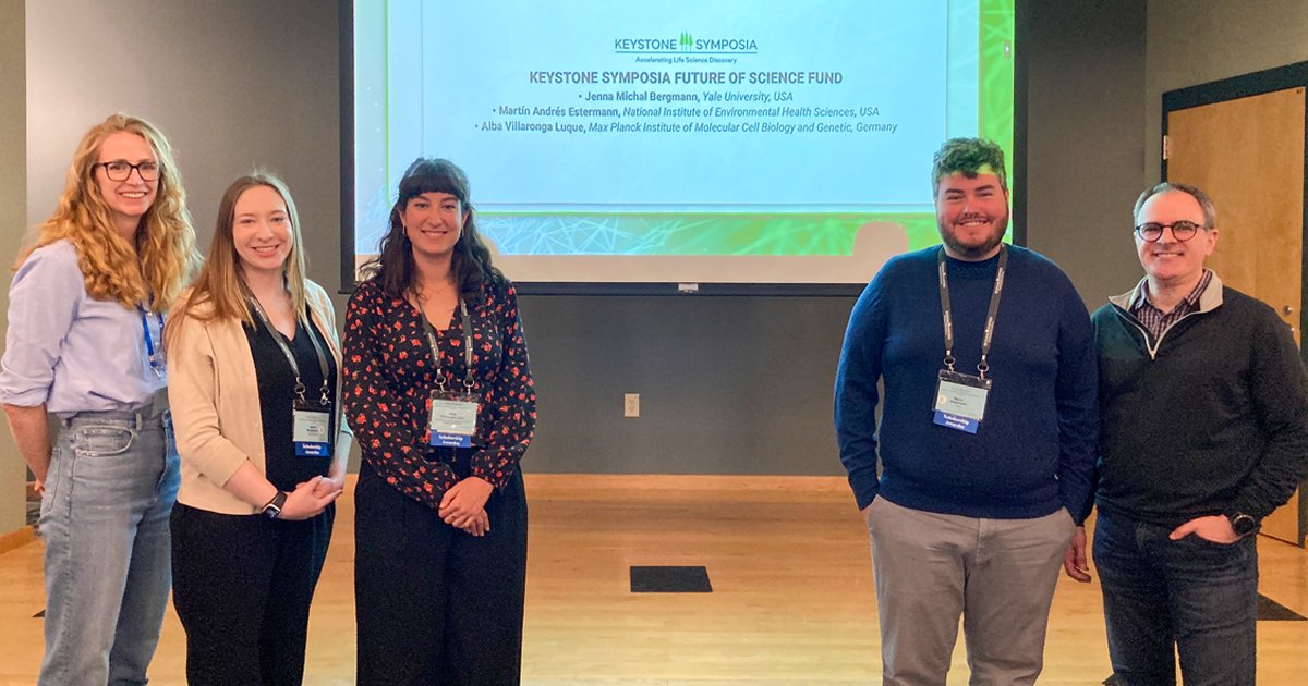Keystone Symposia (@keystonesymp) on Twitter photo Day 2 of the Metabolic & Nutritional Control of Development & Cell Fate conference is electric! Celebrate our Future of Science Fund scholars: <a href="/bergmann_jenna/">Jenna Bergmann</a>, <a href="/EstermannMartin/">Martín Estermann</a>, and <a href="/VillarongaAlba/">Alba Villaronga</a>. Discover Keystone scholarships: keysym.us/scholarshipssms #KSMetabDev25 Day 2 of the Metabolic & Nutritional Control of Development & Cell Fate conference is electric! Celebrate our Future of Science Fund scholars: <a href="/bergmann_jenna/">Jenna Bergmann</a>, <a href="/EstermannMartin/">Martín Estermann</a>, and <a href="/VillarongaAlba/">Alba Villaronga</a>. Discover Keystone scholarships: keysym.us/scholarshipssms #KSMetabDev25