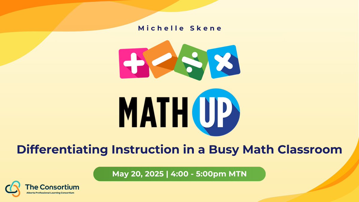 Discover how to efficiently differentiate instruction &amp; support the range of learners in your classroom using examples from #MathUp Classroom in this session with Michelle Skene.

Learn more/register: bit.ly/ERLC25MA369
#math