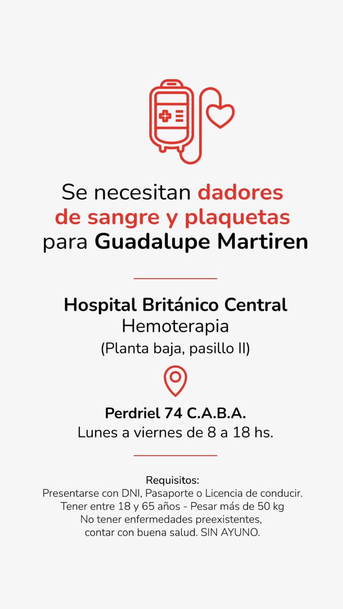 Se necesitan dadores para Guadalupe (tiene casi 3 meses) por favor difundir.