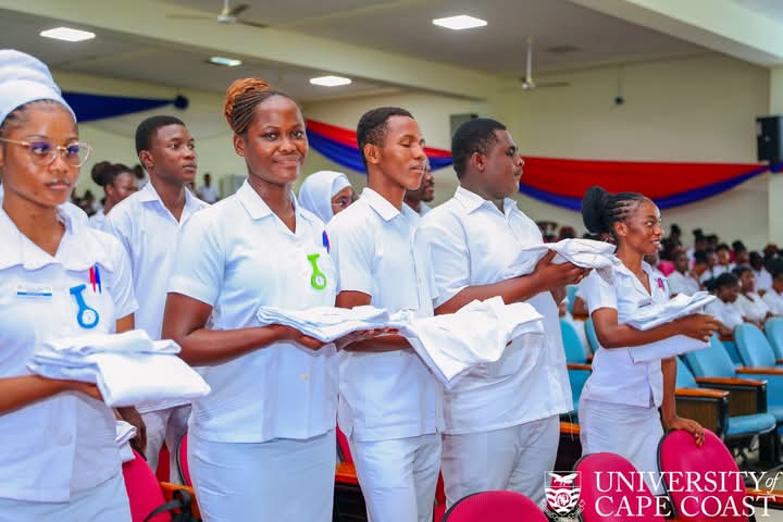 University of Cape Coast (UCC) (@uccgh_official) on Twitter photo The School of Nursing and Midwifery of the University of Cape Coast (UCC) has held an induction ceremony for 220 level 200 students.
Visit:
ucc.edu.gh/news/school-nu… 
Photos copyright The School of Nursing and Midwifery of the University of Cape Coast (UCC) has held an induction ceremony for 220 level 200 students.
Visit:
ucc.edu.gh/news/school-nu… 
Photos copyright