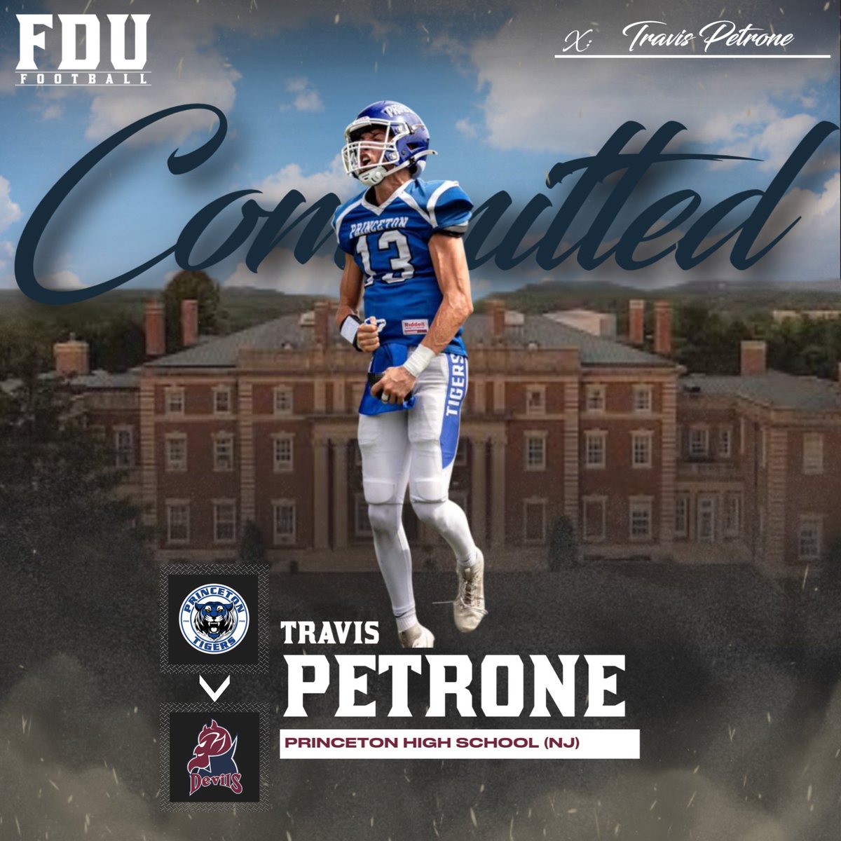 FDU Football (@fdufootball) on Twitter photo <a href="/CoachAVC_FDU/">Anthony Van Curen</a> <a href="/CoachTufaro/">Mike Tufaro</a> <a href="/CoachKennedyFDU/">Brendan Kennedy</a> <a href="/CoachPonts/">Anthony_Puntolillo</a> <a href="/Coach_jminnich/">Coach Minnich</a> <a href="/CoachOgnibene/">Anthony Ognibene</a> <a href="/CoachSmokeNJ/">Smoke</a> <a href="/QBcoachPop/">Marc Poppe</a> <a href="/FDUWhatsNew/">Fairleigh Dickinson University</a> <a href="/FDUDevils/">FDU Devils Athletics</a> Welcome to the FDU Family!
Travis Petrone
📔 Princeton High School
📍 Princeton, NJ
#FamilyDedicatedUncommon #Team51 <a href="/CoachAVC_FDU/">Anthony Van Curen</a> <a href="/CoachTufaro/">Mike Tufaro</a> <a href="/CoachKennedyFDU/">Brendan Kennedy</a> <a href="/CoachPonts/">Anthony_Puntolillo</a> <a href="/Coach_jminnich/">Coach Minnich</a> <a href="/CoachOgnibene/">Anthony Ognibene</a> <a href="/CoachSmokeNJ/">Smoke</a> <a href="/QBcoachPop/">Marc Poppe</a> <a href="/FDUWhatsNew/">Fairleigh Dickinson University</a> <a href="/FDUDevils/">FDU Devils Athletics</a> Welcome to the FDU Family!
Travis Petrone
📔 Princeton High School
📍 Princeton, NJ
#FamilyDedicatedUncommon #Team51