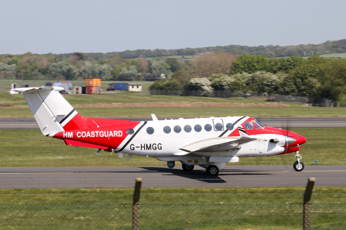 Lovely to see one of the <a href="/HMCoastguard/">HM Coastguard</a> Beach King Air 350 aircraft taxiing for departure at #PrestwickAirport earlier today. A great airborne SAR asset with a sophisticated array of onboard cameras and sensors to help save lives #999Coastguard #AvGeek