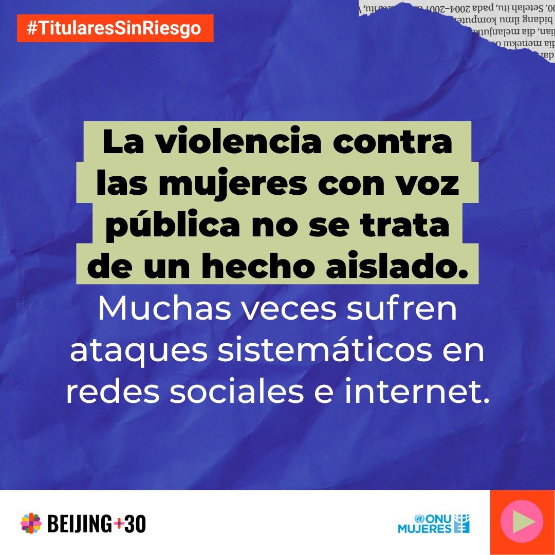 👩‍💼 Las mujeres con voz pública, especialmente las periodistas y comunicadoras, defensoras de los derechos humanos, se exponen a violencia facilitada por las tecnologías. #TitularesSinRiesgo