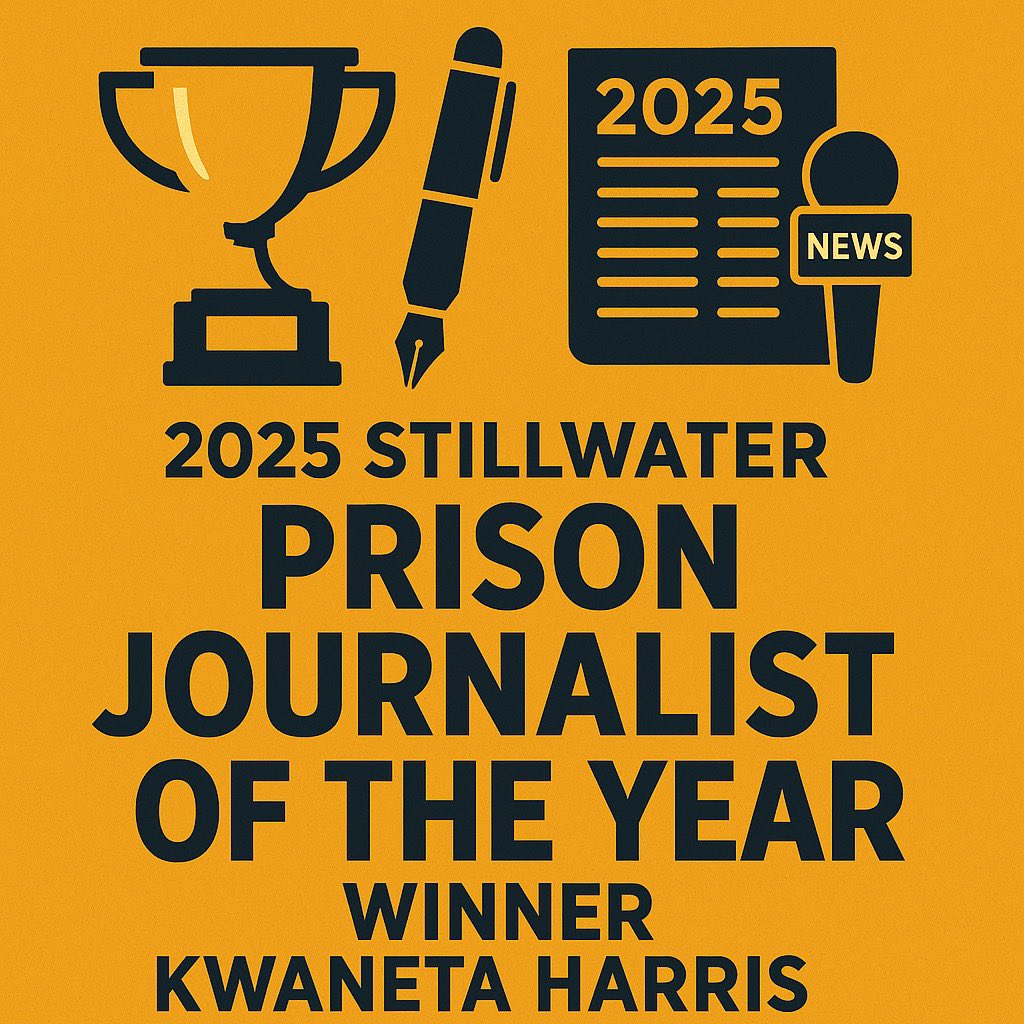 Kwaneta Harris (@kwanetaharris) on Twitter photo A huge congratulations to <a href="/kwanetaharris/">Kwaneta Harris</a> for winning Prison Journalist of the Year in the 2025 Stillwater awards!!
You can read some of her articles in the link below:
kwanetaharris.com/writing-and-me… A huge congratulations to <a href="/kwanetaharris/">Kwaneta Harris</a> for winning Prison Journalist of the Year in the 2025 Stillwater awards!!
You can read some of her articles in the link below:
kwanetaharris.com/writing-and-me…
