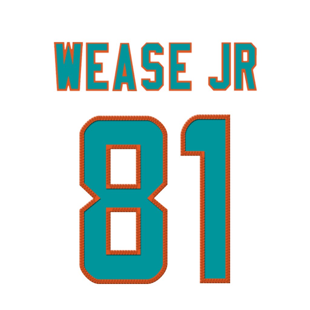 NFL Jersey Numbers (@nfl_jersey_num) on Twitter photo Miami Dolphins WR Theo Wease Jr. (<a href="/_TheoWeaseJr/">Theo Wease Jr</a>) is wearing number 81. Last assigned to Durham Smythe. #PhinsUp Miami Dolphins WR Theo Wease Jr. (<a href="/_TheoWeaseJr/">Theo Wease Jr</a>) is wearing number 81. Last assigned to Durham Smythe. #PhinsUp