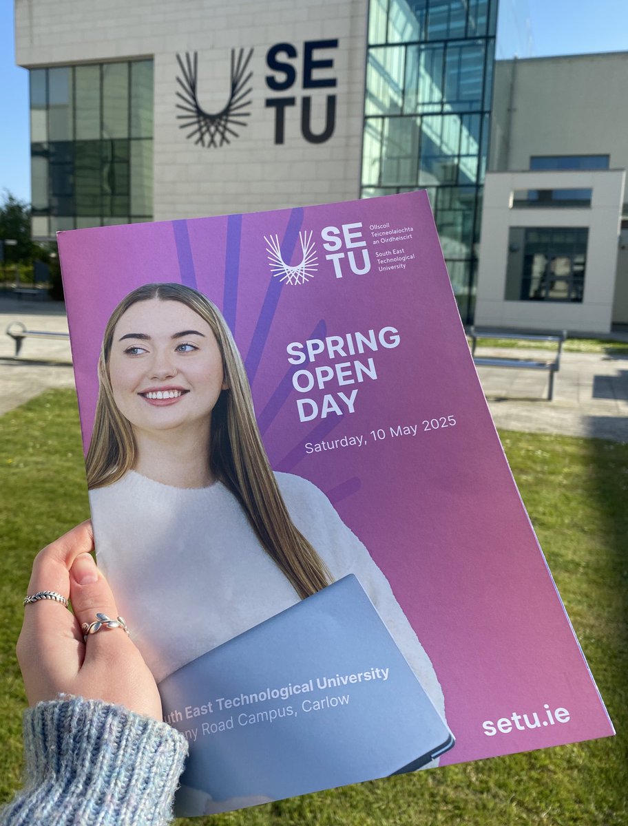 The sun is out and we are all set for our Spring Open Day tomorrow on our Kilkenny Road campus in Carlow from 10 am until 2 pm 🙌 

We can’t wait to welcome everyone!

Find the schedule below and plan your day 👇

setu.ie/events/setu-sp…