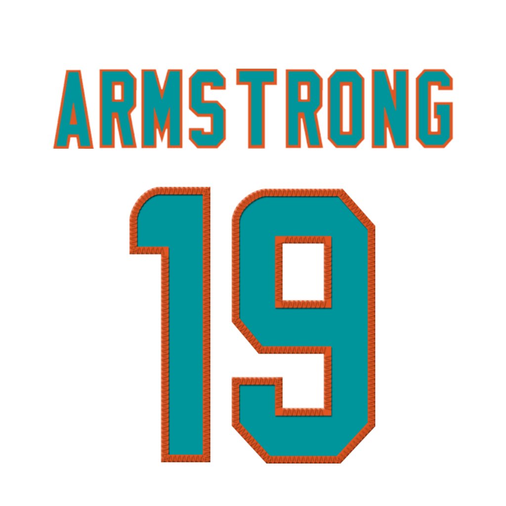 NFL Jersey Numbers (@nfl_jersey_num) on Twitter photo Miami Dolphins WR Andrew Armstrong (<a href="/DrewBandz3/">Andrew Armstrong</a>) is wearing number 19. Last assigned to Skylar Thompson. #PhinsUp Miami Dolphins WR Andrew Armstrong (<a href="/DrewBandz3/">Andrew Armstrong</a>) is wearing number 19. Last assigned to Skylar Thompson. #PhinsUp