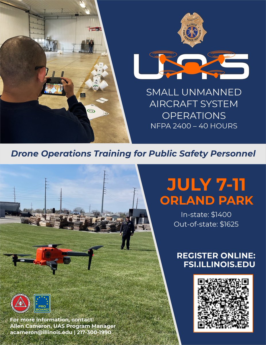 IFSI will offer sUAS (Drone) training in Orland Park this July. #weareIFSI