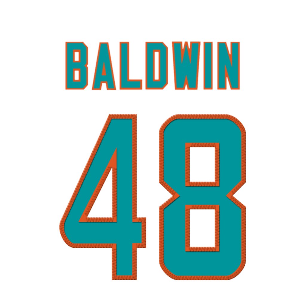 NFL Jersey Numbers (@nfl_jersey_num) on Twitter photo Miami Dolphins WR Monaray Baldwin (<a href="/Monaray2x/">Monaray β</a>) is wearing number 48. Last assigned to Blake Ferguson. #PhinsUp Miami Dolphins WR Monaray Baldwin (<a href="/Monaray2x/">Monaray β</a>) is wearing number 48. Last assigned to Blake Ferguson. #PhinsUp