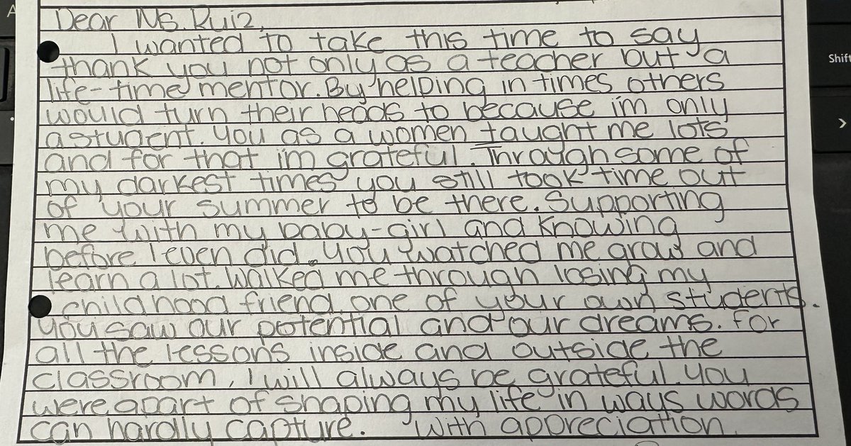This is what #TeacherAppreciationWeek is truly about…. 
My heart is full 🧡