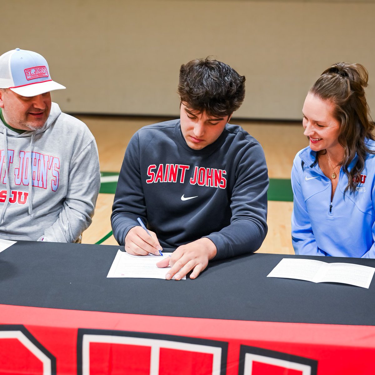 Congratulations to our three seniors <a href="/tannerdavis_12/">Tanner Davis</a>, <a href="/griffinmurray22/">Griffin Murray</a>, and <a href="/connorschreier/">Connor Schreier</a> on signing their letters of intent to continue their academic and football careers at <a href="/CSBSJU/">CSB+SJU</a>  next fall! <a href="/HolyFamilyFire/">Holy Family Catholic High School</a>  <a href="/SJUFootball/">Johnnie Football</a> #GoFire🔥