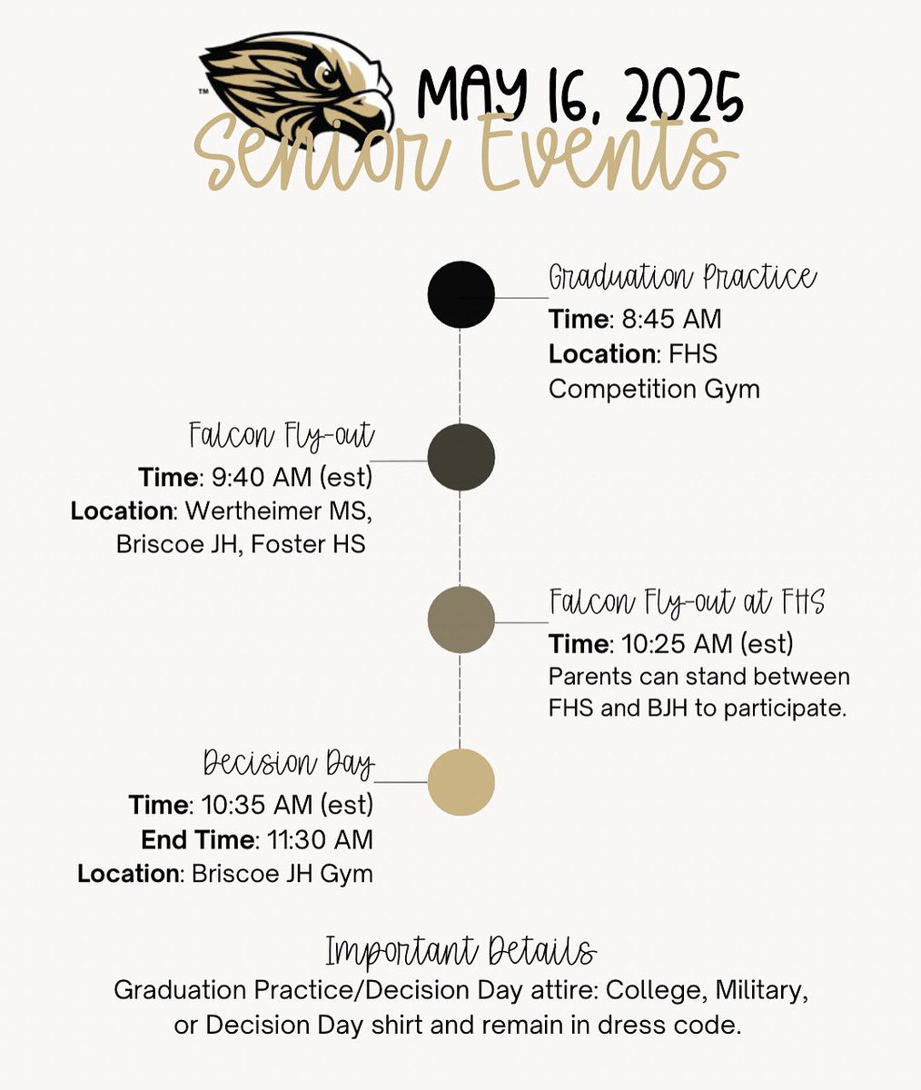 We asked and listened, Decision Day is BACK ON! I’m beyond excited to celebrate with you guys. Please see the image for an updated timeline and locations. If you have any questions please don’t hesitate to reach out to me via email!