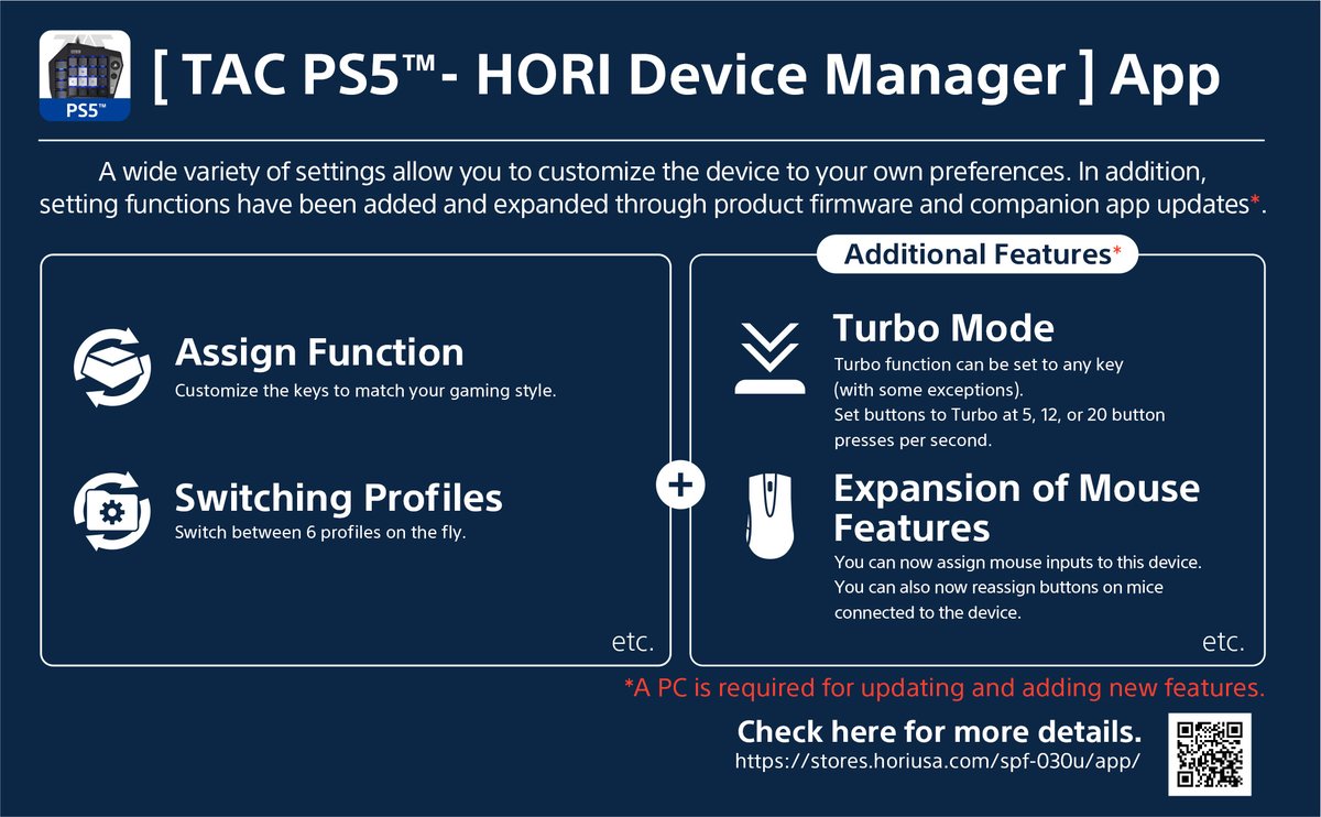HORI_Europe's tweet image. Ready to upgrade your gameplay with the Tactical Assault Commander for #PlayStation® 5?

This #TAC PS5™ HORI Device Manager revamp makes it even more intuitive - and includes new features!

Find more details here:
hori.co.uk/tacps5-new-fir…