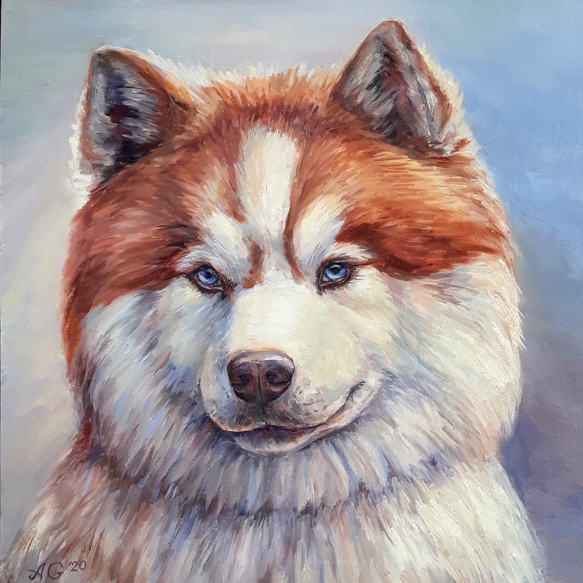 alena12gi's tweet image. Happy Friday, friends! 🍹🍬
This is a husky 🐺 named Sam.
Oil painting 🎨 30x30 cm  #oilpainting #drawing #pasteldrawing #nft #ArtistOnTwitter #art #FridayVibes