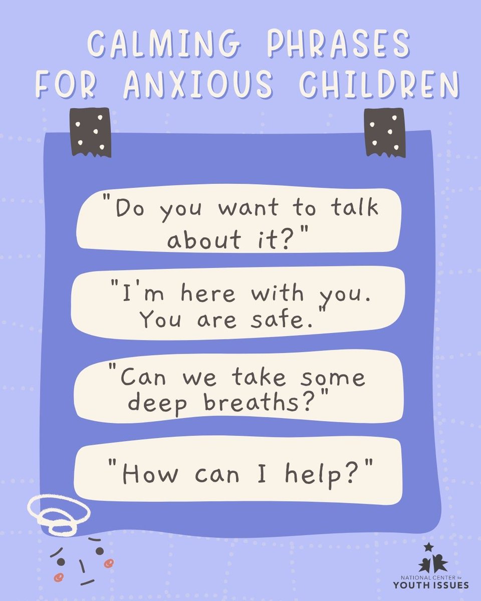 For many of us, our first approach is to try to fix the situation, but kind words and a calming presence go a long way in helping children navigate anxious feelings.

#anxietyawareness #anxietysupport #AnxietyHelp #anxiouskids