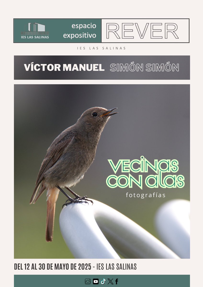 REVER. Proyecto de Transformación Educativa (@reversalinas) on Twitter photo Desde el próximo lunes 12 de mayo podrá verse en el espacio expositivo REVER la muestra de fotografías “Vecinas con alas”.
El autor de estas magníficas fotografías es <a href="/victormsimon/">Victor Manuel Simón</a> padre de una de nuestras alumnas.
Bravo! Desde el próximo lunes 12 de mayo podrá verse en el espacio expositivo REVER la muestra de fotografías “Vecinas con alas”.
El autor de estas magníficas fotografías es <a href="/victormsimon/">Victor Manuel Simón</a> padre de una de nuestras alumnas.
Bravo!