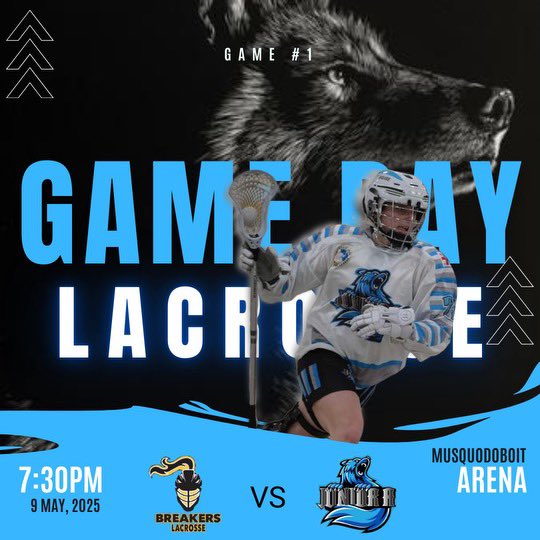 We're back! Game 1 vs. the Breakers tonight on the shore. Be there! 🐺🥍