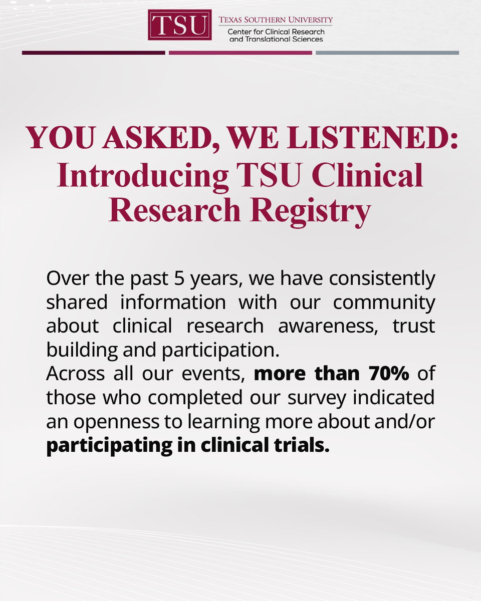 TSU's CBMHR - Community Engagement Core tweet media