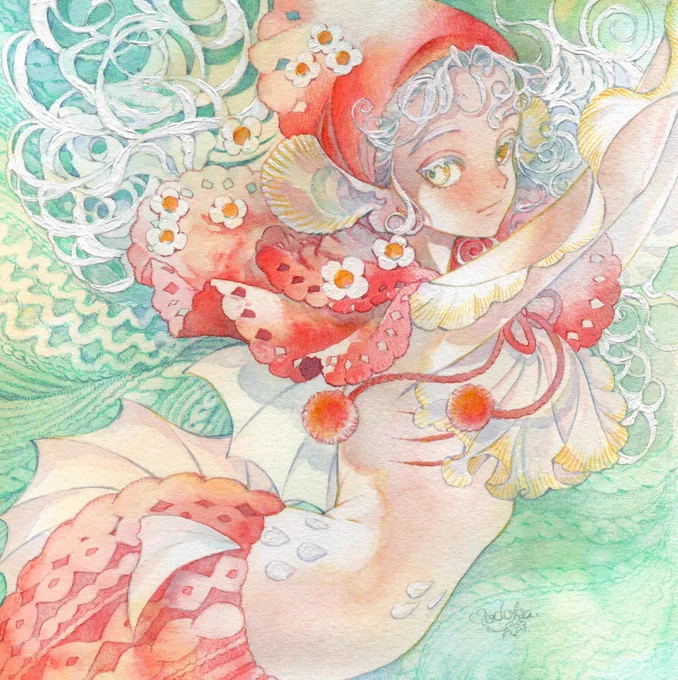 #イラスト成長記録#京都芸術大学イラストレーションコース入ってすぐ('22.05)  入って約9ヶ月(23.02)立体感が進化した 