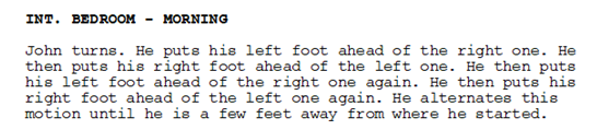 People keep telling me this paragraph from my script is overwritten, but I don’t know. I just don’t see it