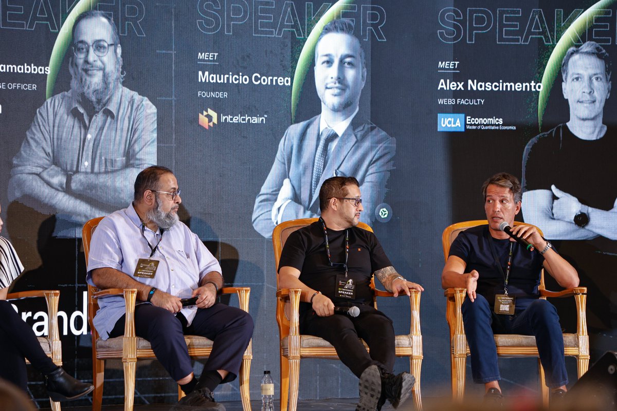 ALEX NASCIMENTO - UCLA (@7alexnascimento) on Twitter photo Thank you, <a href="/CoinferenceX/">CoinFerenceX</a> !
Honored to join Panel 7 – AI x Web3: Collision Course or Perfect Merge? with <a href="/tweetclarita/">Clara 📪</a>, <a href="/yusufg/">Yusuf Goolamabbas</a>, <a href="/Arben/">uǝqɹɐ</a>, Mauricio Correa & <a href="/Kevin_Soltani/">Kevin R. Soltani</a>.
AI + Web3 is just getting started—excited for what’s ahead!
#Web3 #AI #UCLA #Blockchain Thank you, <a href="/CoinferenceX/">CoinFerenceX</a> !
Honored to join Panel 7 – AI x Web3: Collision Course or Perfect Merge? with <a href="/tweetclarita/">Clara 📪</a>, <a href="/yusufg/">Yusuf Goolamabbas</a>, <a href="/Arben/">uǝqɹɐ</a>, Mauricio Correa & <a href="/Kevin_Soltani/">Kevin R. Soltani</a>.
AI + Web3 is just getting started—excited for what’s ahead!
#Web3 #AI #UCLA #Blockchain