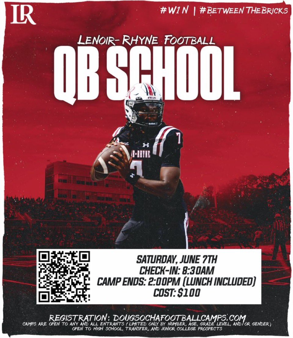 Thank you to <a href="/CoachSDeMeo/">Steve DeMeo</a> for the invite to <a href="/LRBearsFootball/">Lenoir-Rhyne Football</a> Quarterback camp <a href="/billyseals47/">billy seals</a> <a href="/CJ_Crawford1/">Cj Crawford</a> <a href="/hhs_highlanders/">Huntington High School Football</a>