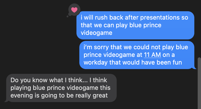 sorry that all of my content is late. i'm spending all my time playing Blue Prince Videogame