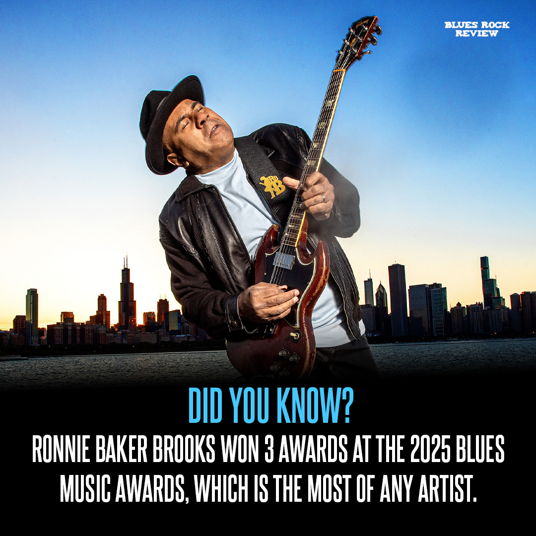 Ronnie Baker Brooks took home three awards at the 2025 Blues Music Awards, which is the most of any artist.
bluesrockreview.com/2025/05/2025-b…