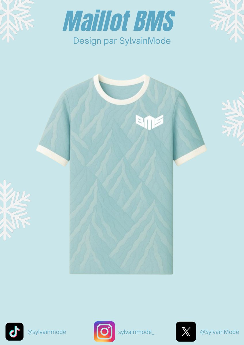 Sylvain (@sylvainmode) on Twitter photo J’ai conçu un maillot pour <a href="/BMS_CREW/">BMS | ESPORTS</a> . Ce n’est pas un modèle officiel mais une création perso.
À force de mettre des clim à leurs adversaires, j’ai illustrer ce froid dans le design🥶
J’aimerais trop que <a href="/JoelPostbad/">BMS | UNC JOEL</a> le voie. Vous pouvez le @ pour qu’il tombe dessus ?🙏🏼 J’ai conçu un maillot pour <a href="/BMS_CREW/">BMS | ESPORTS</a> . Ce n’est pas un modèle officiel mais une création perso.
À force de mettre des clim à leurs adversaires, j’ai illustrer ce froid dans le design🥶
J’aimerais trop que <a href="/JoelPostbad/">BMS | UNC JOEL</a> le voie. Vous pouvez le @ pour qu’il tombe dessus ?🙏🏼