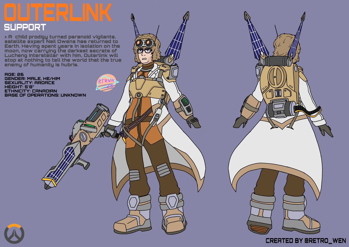 &gt; OUTERLINK ON STATION.

Reference sheet for my Overwatch OC, officially named Outerlink!

#owoc