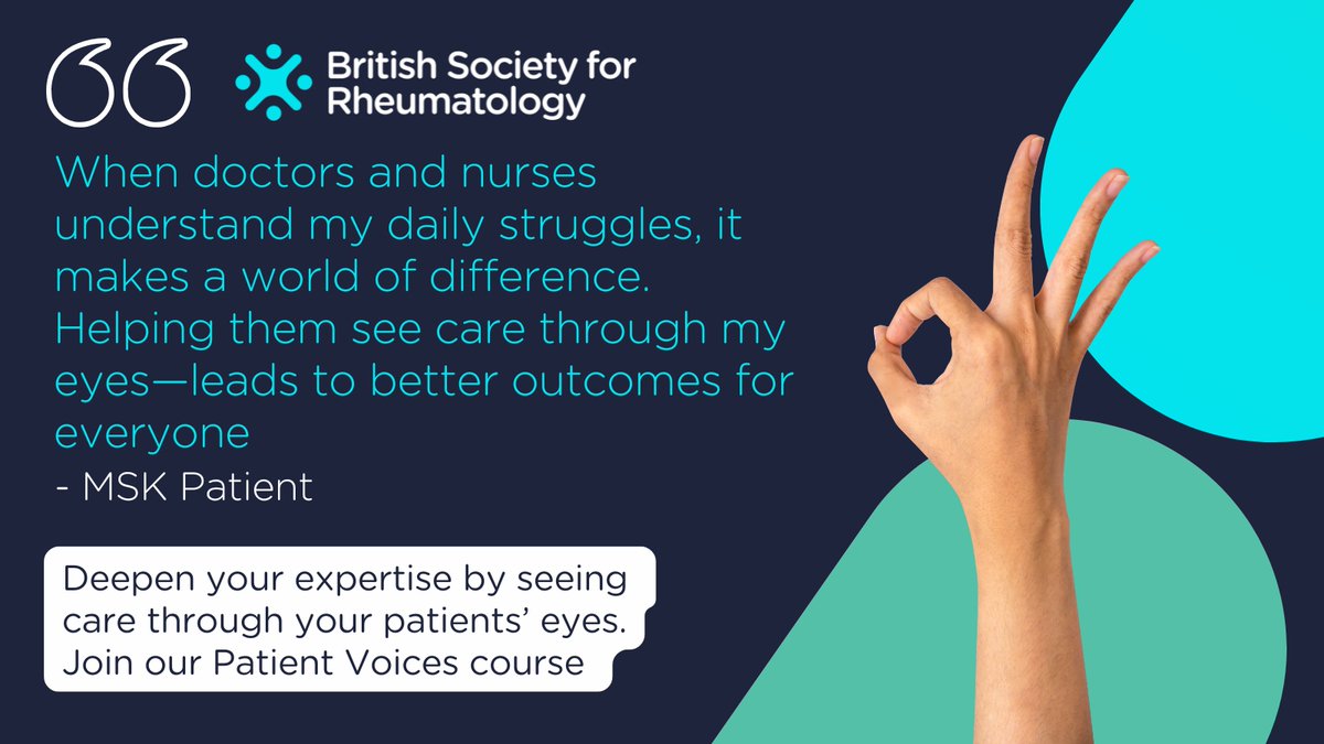 📚 Deepen your clinical practice.
Our Patient Voices course offers insights on:
- Better communication
- Shared decision-making
- Disability &amp; diversity
- Patient collaboration in research

🗓️ 27 June 2025 – Book now: bit.ly/4gP5kl2