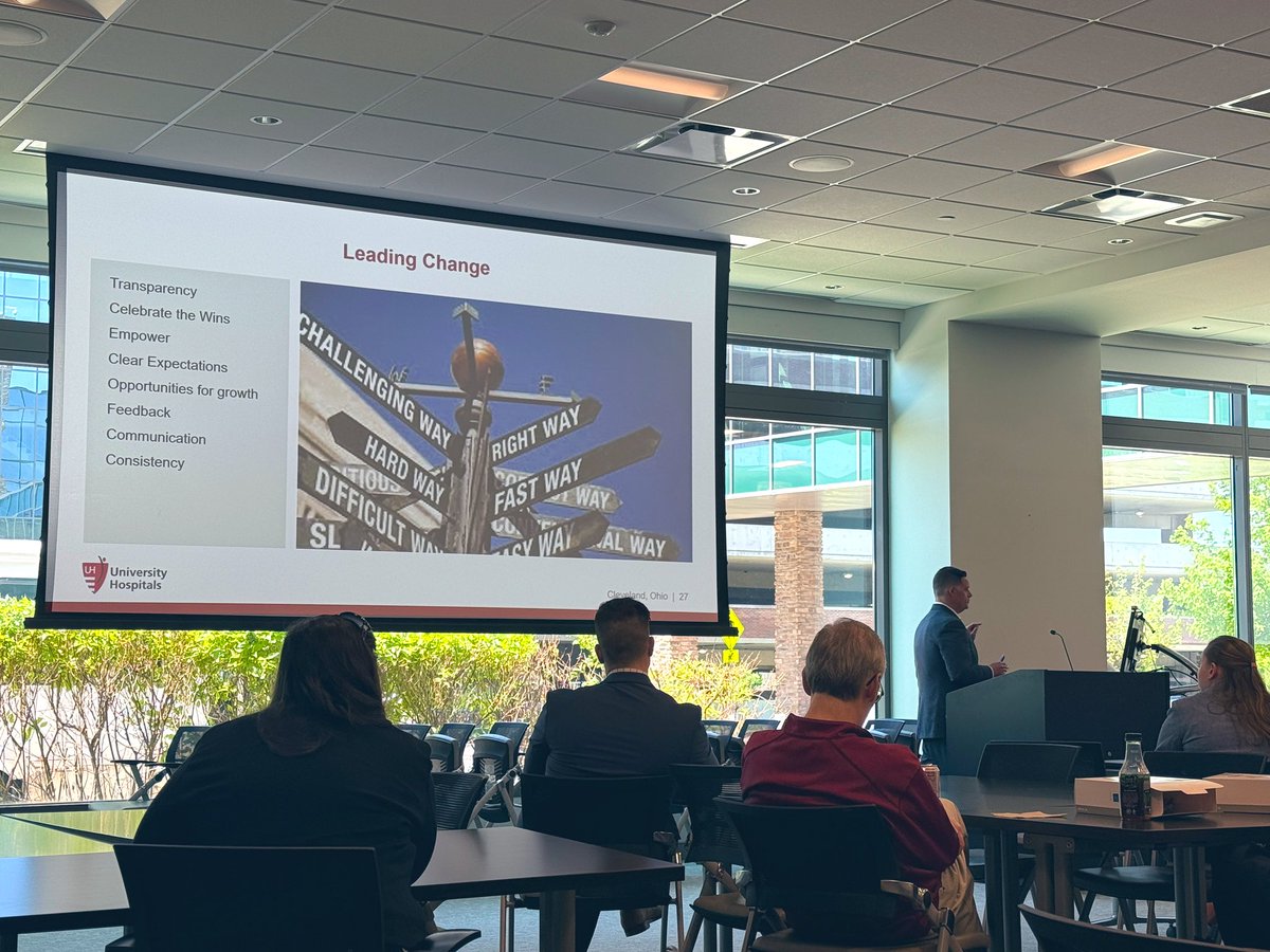 Navigating leadership transitions is hard. Lucky for us, Dr. James Hill, COO of <a href="/UHhospitals/">University Hospitals</a> Parma Medical Center, broke it down beautifully! <a href="/SCCMohio/">SCCMohio</a>
